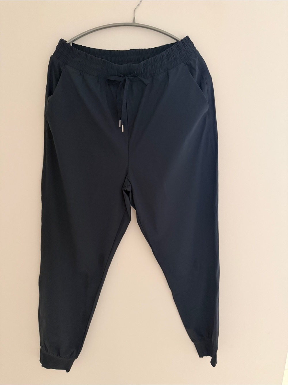 High-Waisted SleekTech Joggers women Navy Jogger Pants with Elastic Waist